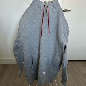 Grey mens Topo designs hoodie